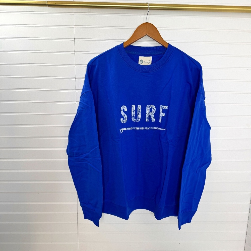 NEW Beachly XL Black Crew Sweatshirt Surf